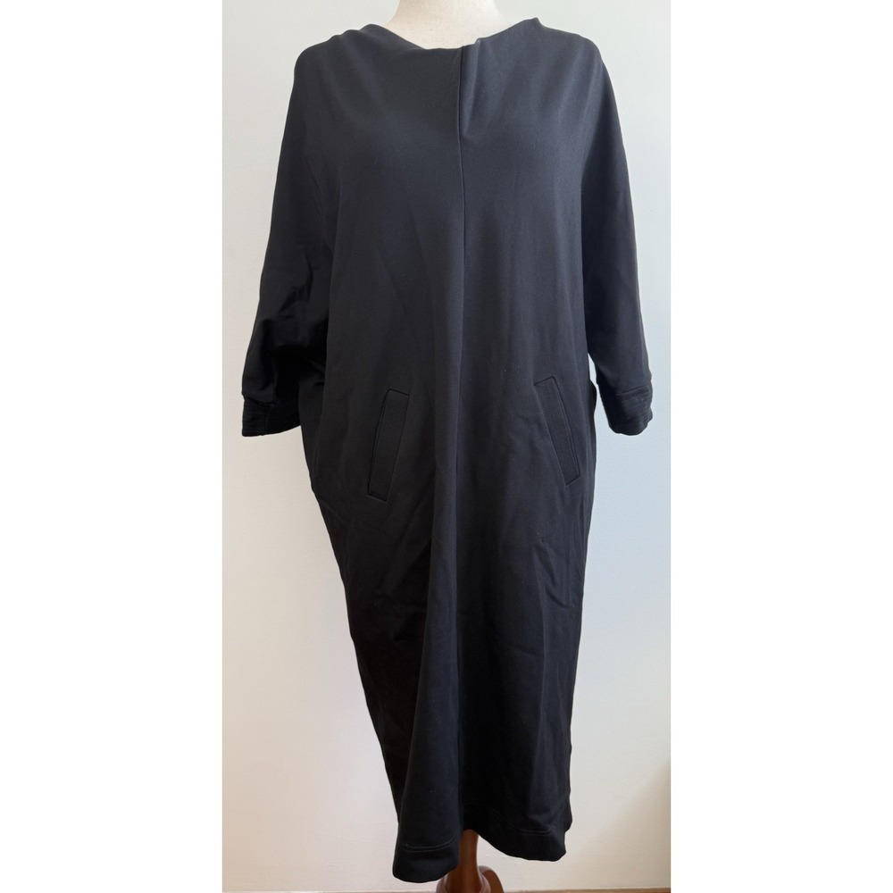 Ayrtight Dress Women's Large Black Lagenlook Cowl Neck Knee Length Career Dolman